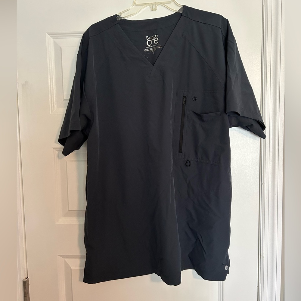 Barco Uniforms Charcoal V-Neck Scrub Top